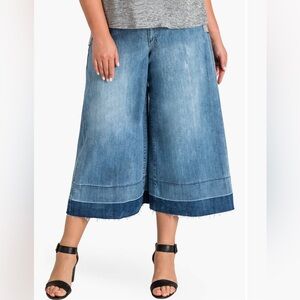 Standards & Practices Release Hem‎ Wide-Leg Denim Culottes A36 1025